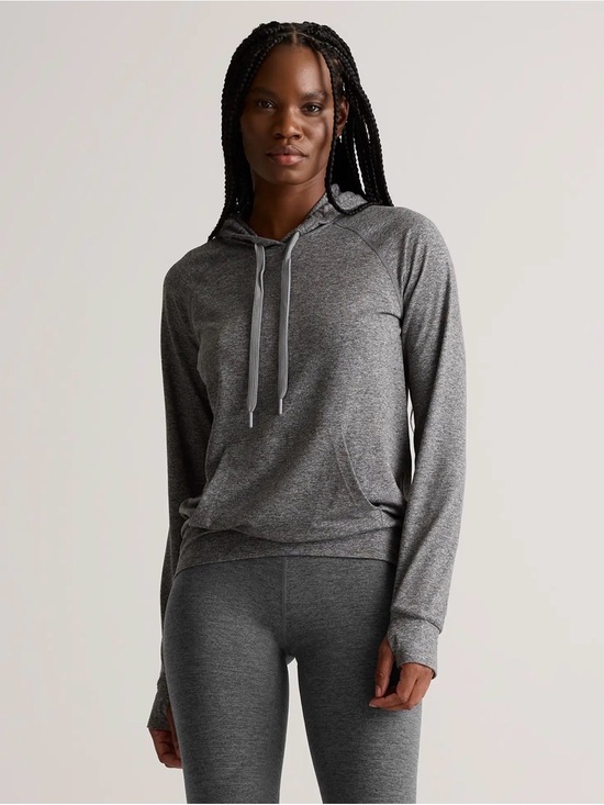 Quince Tops - Quince Med Flowknit Pullover Hoodie Sweatshirt Athletic Heather Grey Ultra-Soft